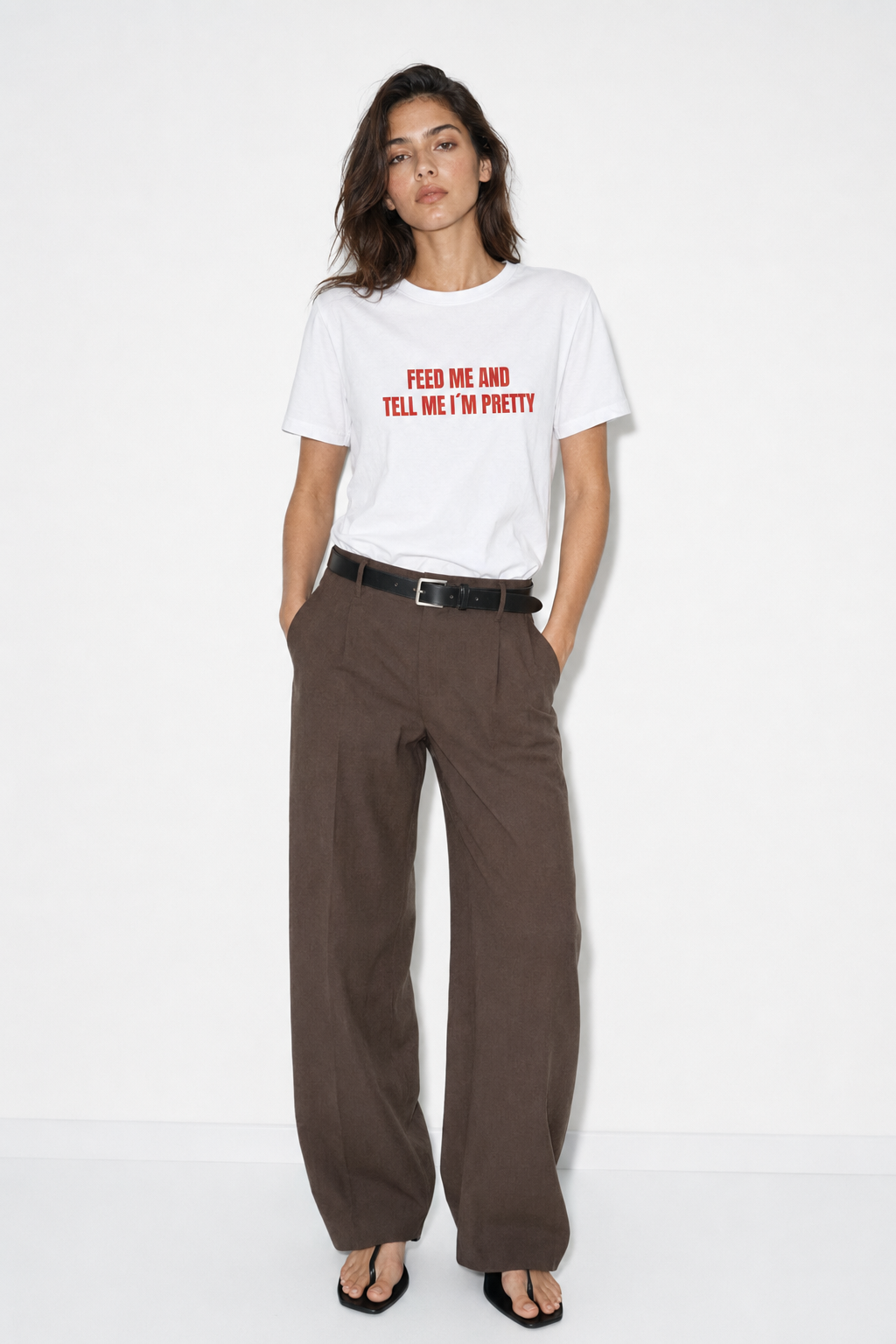 Feed me and tell me I´m pretty - Baby tee front